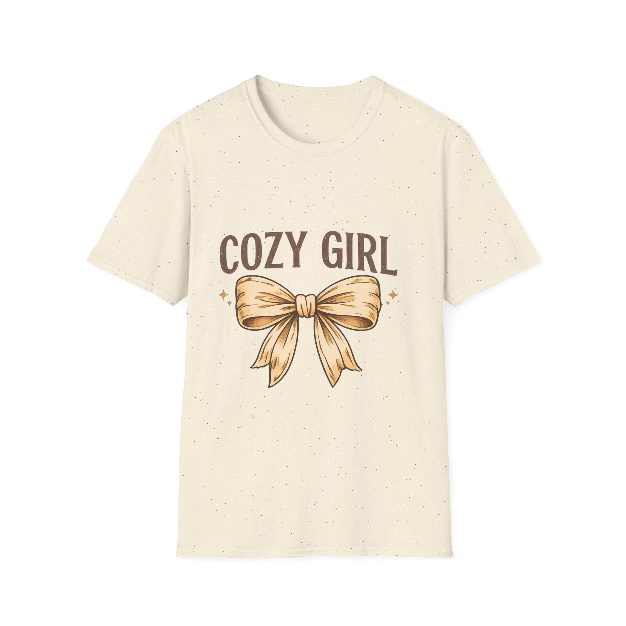 Cozy Girl Graphic T-Shirt — Cute Bow Lounge Tee for Relaxing at Home