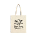 Moo-d Swing Survivor Cotton Canvas Tote — Funny Cow Mom Pregnancy Gift