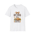 Hot Mess But Cute T-Shirt — Fall Sunflower Pumpkin Spice Graphic Tee