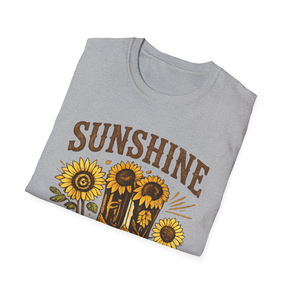 Sunshine State of Mind T-Shirt — Sunflower Cowboy Boots Graphic Tee