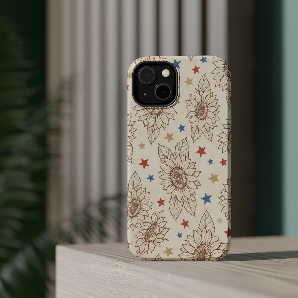 Sunflower Stars Magnetic Impact-Resistant Phone Case