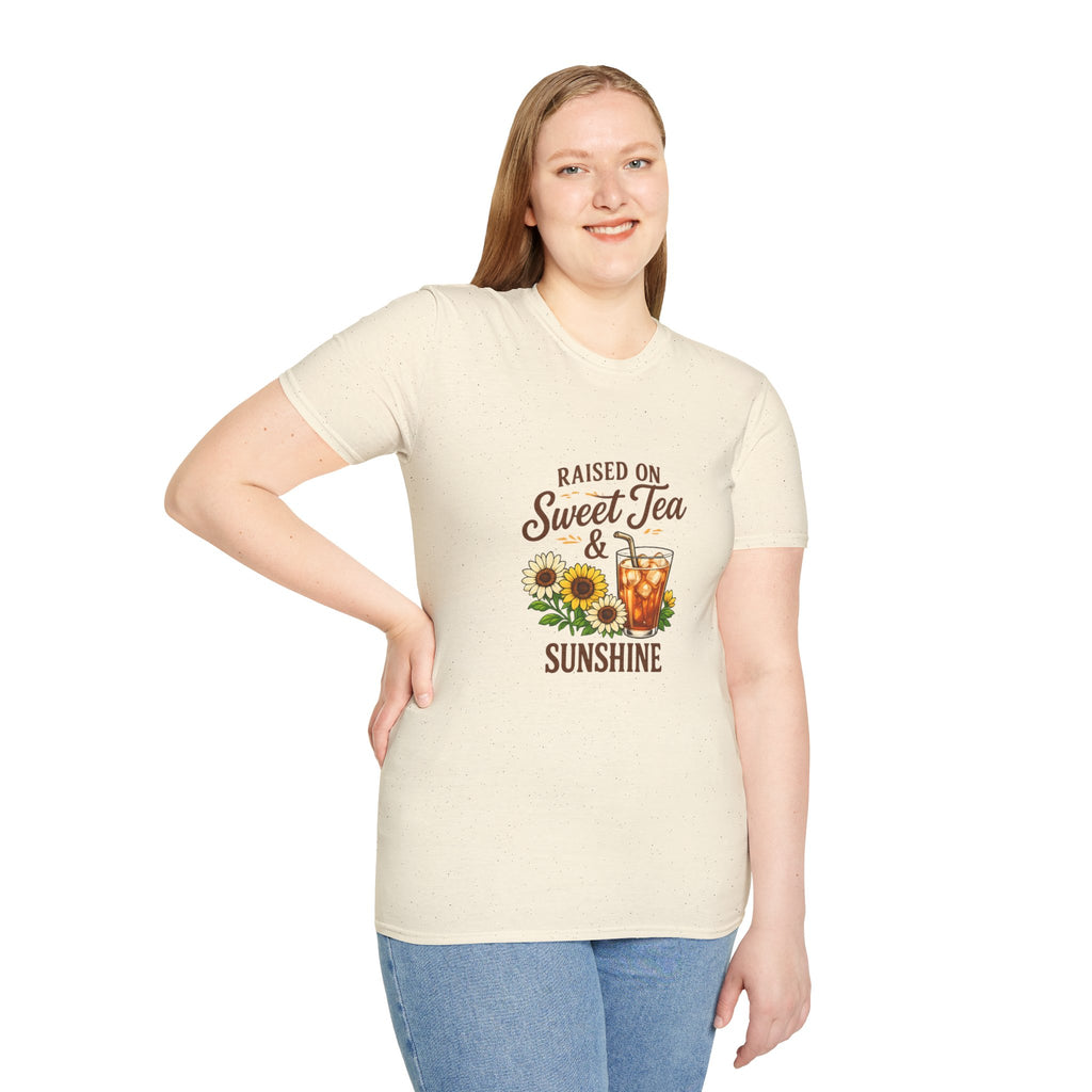 Raised on Sweet Tea & Sunshine T-Shirt — Sunflower Iced Tea Southern Summer Tee