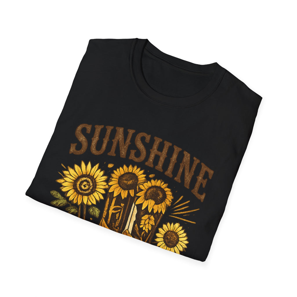 Sunshine State of Mind T-Shirt — Sunflower Cowboy Boots Graphic Tee