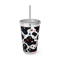 16oz Patriotic Star Cowhide Tumbler with Straw