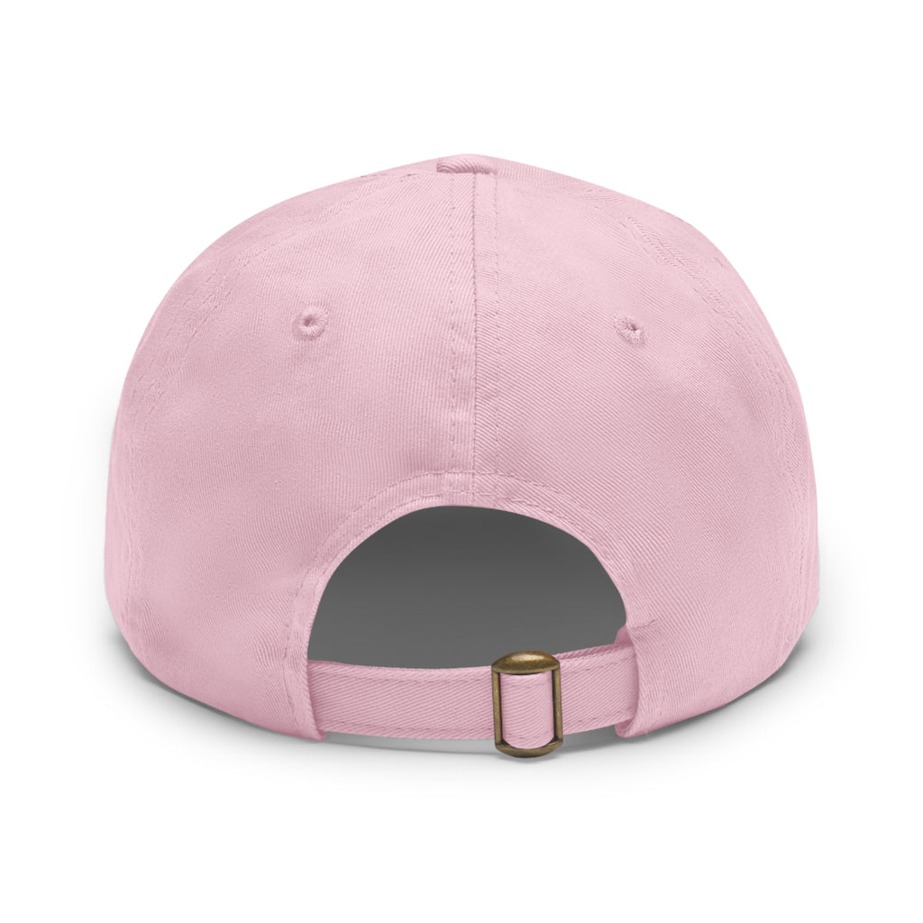 Sunshine State of Mind Leather Patch Dad Hat — Pink Casual Baseball Cap
