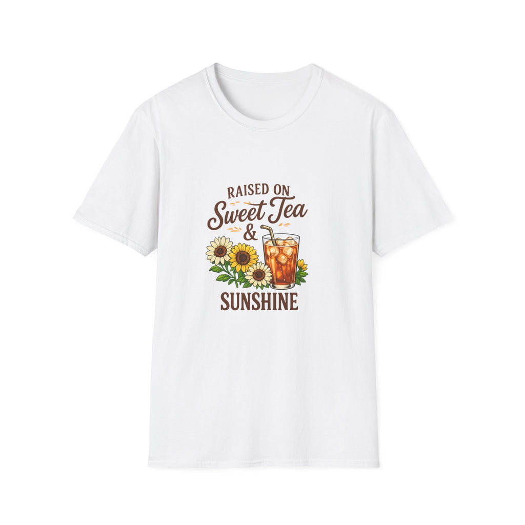 Raised on Sweet Tea & Sunshine T-Shirt — Sunflower Iced Tea Southern Summer Tee