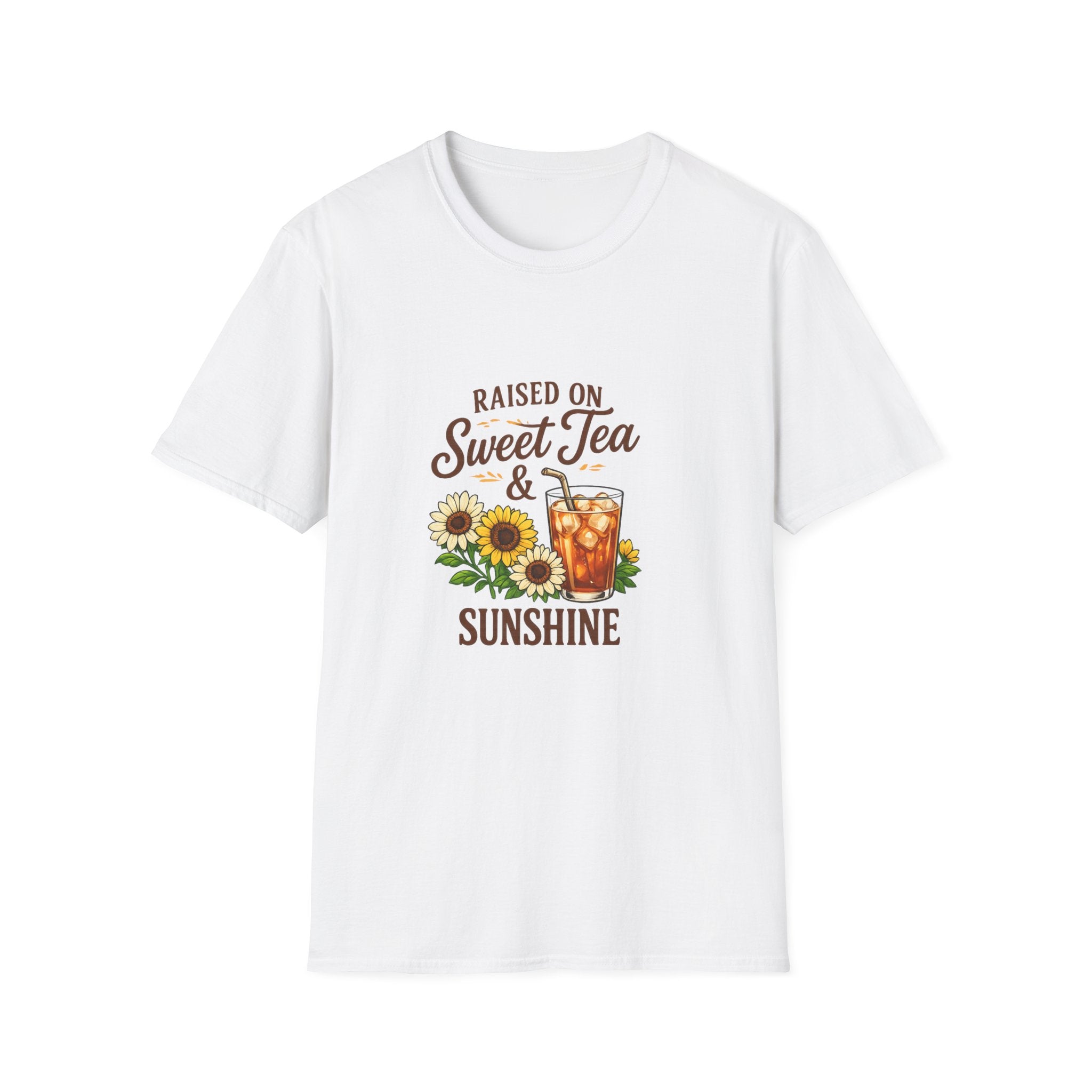 Raised on Sweet Tea & Sunshine T-Shirt — Sunflower Iced Tea Southern Summer Tee