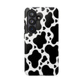 Cow Print Tough Phone Case – Black & White Protective iPhone Cover