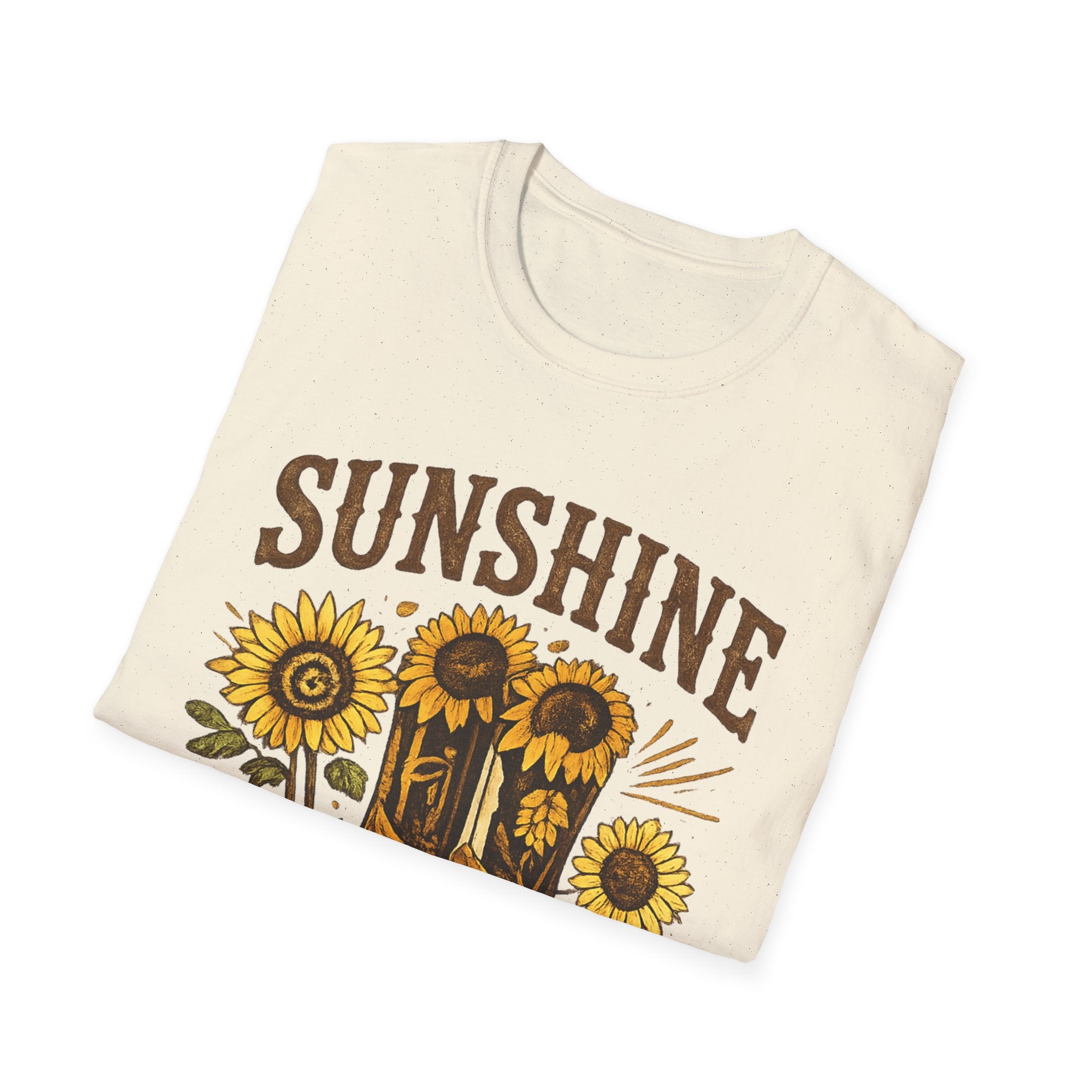 Sunshine State of Mind T-Shirt — Sunflower Cowboy Boots Graphic Tee