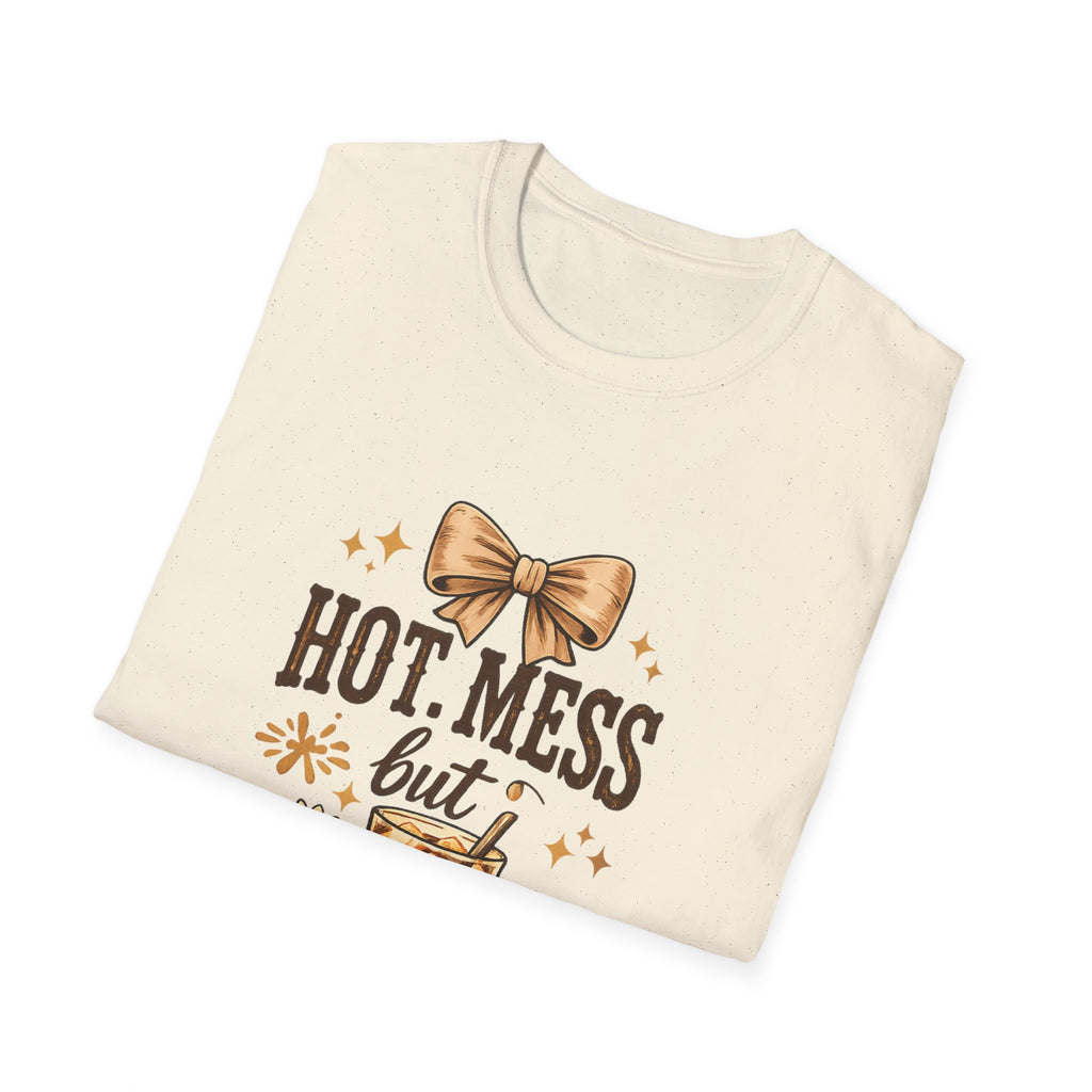Hot Mess But Cute T-Shirt — Fall Sunflower Pumpkin Spice Graphic Tee