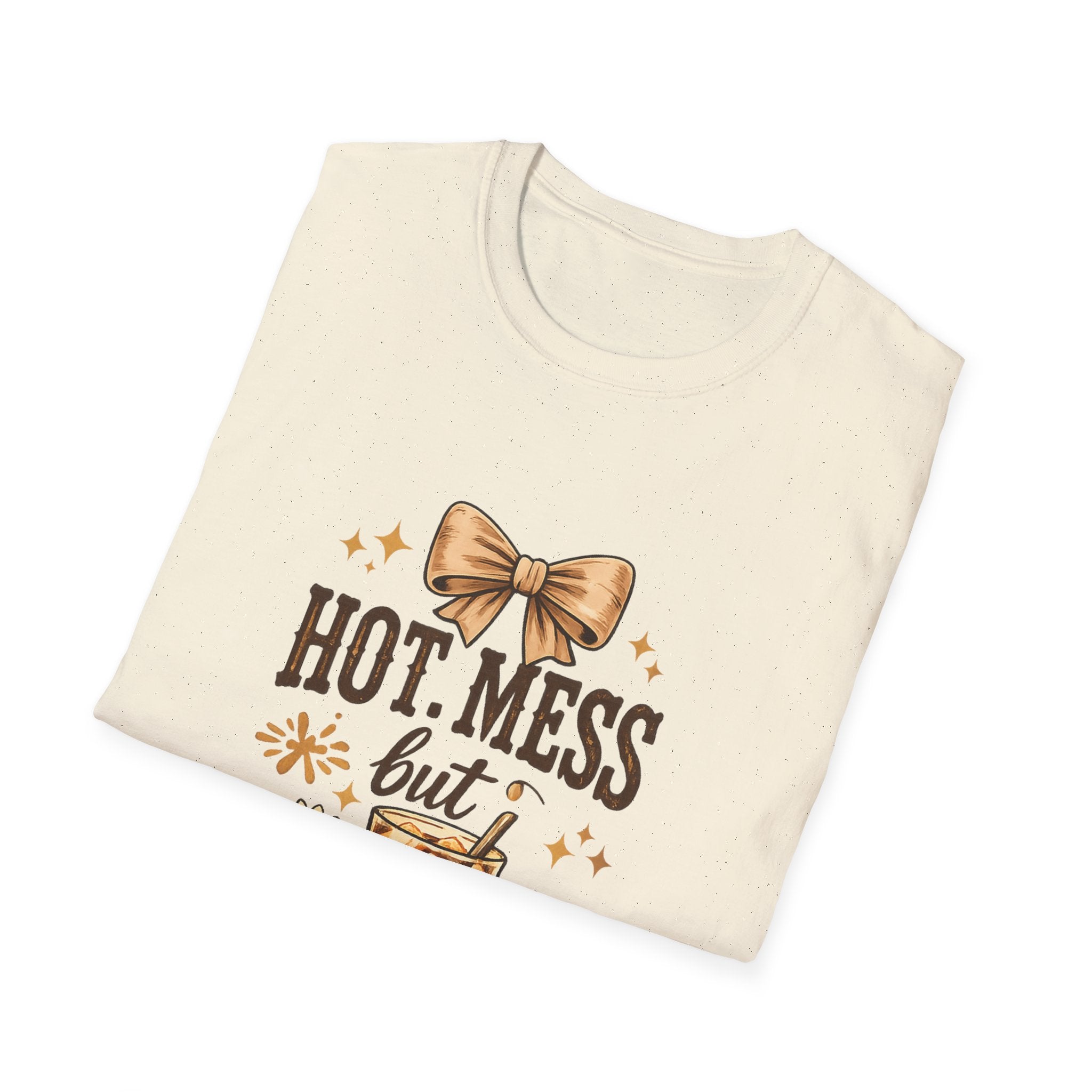 Hot Mess But Cute T-Shirt — Fall Sunflower Pumpkin Spice Graphic Tee