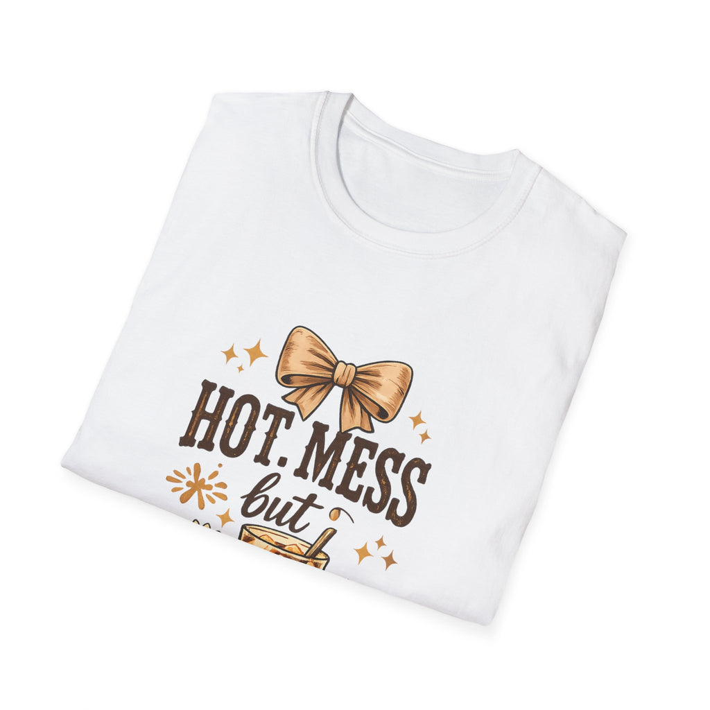 Hot Mess But Cute T-Shirt — Fall Sunflower Pumpkin Spice Graphic Tee